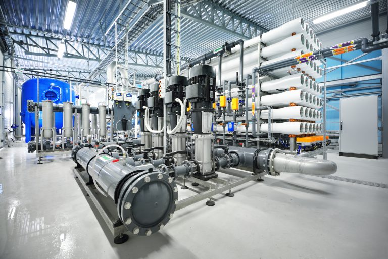 water tanks and machinery